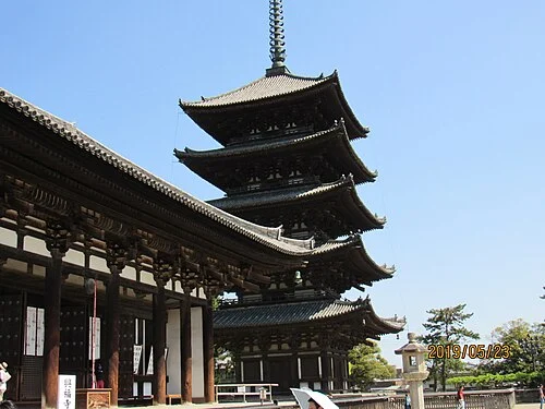 2019年に撮影した興福寺の五重塔