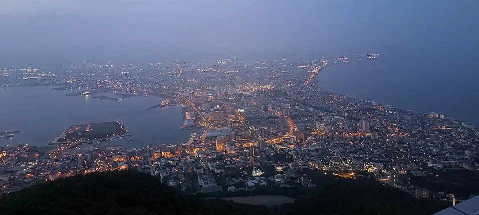 2024年夏の函館山から望む函館市街と港の眺望