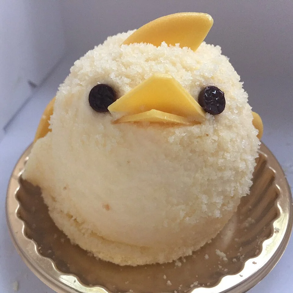 2016年に撮影された名古屋のひよこ型生菓子ぴよりん